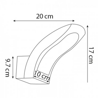 Фасадный LED светильник 15Вт 4200К 200x170x100мм серия Standart