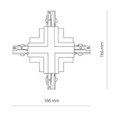 Угловой коннектор для трехфазных шин Nowodvorski черный серия PROFESSIONAL