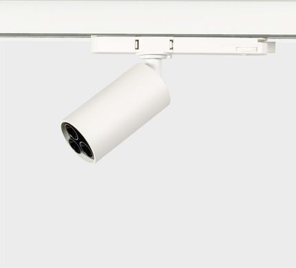 Трековий LED світильник трифазний з антибліковою лінзою 8Вт 24&deg; 3000К 4000К &Oslash;45х90мм білий серія PROFESSIONAL