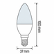 LED лампа 6Вт E14 3000K C37 100х37мм серія STANDART