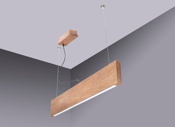 Линейный LED светильник в деревянном корпусе ясень/дуб под заказ 30Вт 3000К 4000К 1100х35х160мм серия PROFESSIONAL