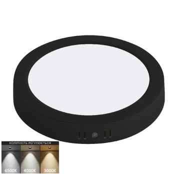 LED светильник накладной 24W с переключателем цвета 3000K 4000K 6500K круг серия STANDART