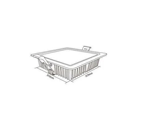 LED светильник встроенный 9W RGB+CCТ+2700-6500К квадрат серия PROFESSIONAL