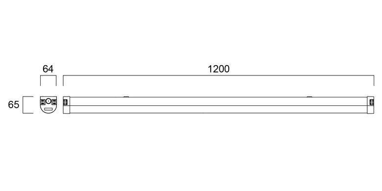 Линейный накладной LED светильник START Batten 1200 5000 DALI 830 840 Sylvania
