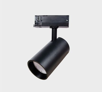 Трековий LED світильник трифазний 30Вт 15&deg; 45&deg; 3000К 4000К 80х145мм IP40 чорний серія PROFESSIONAL
