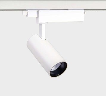 Трековий LED світильник трифазний 10Вт 15&deg; 45&deg; 3000К 4000К 60х130мм IP40 білий серія PROFESSIONAL