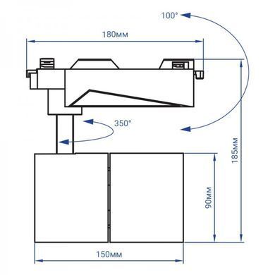 Трековий світильник LED 30W 4000K 60&deg; білий серія Standart