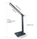 Настольный LED светильник 9,5Вт 3000К 4000К 6000К черный серия ECO