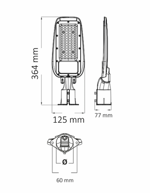 Уличный консольный LED светильник 30Вт 6400К SMD серия Standart