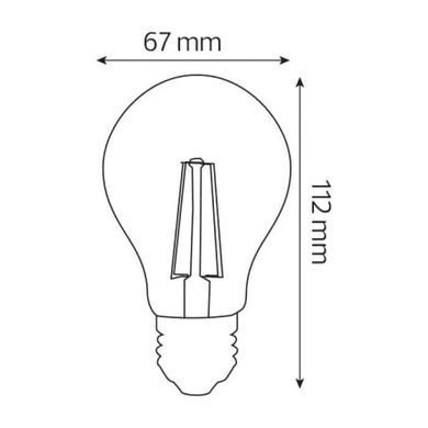 LED лампа філаментна 10Вт E27 4200K A60 серія STANDART