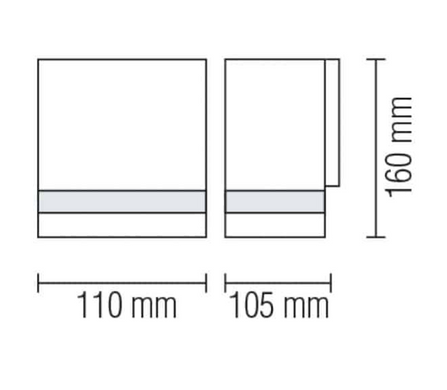 Фасадный светильник для ламп 1xGU10 110х160х105мм серия Standart