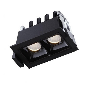 Точковий врізний LED світильник 2х2Вт 3000K 75х50х45мм IP20 серія PROFESSIONAL