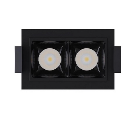 Точечный врезной LED светильник 2х2Вт 3000K 75х50х45мм IP20 серия PROFESSIONAL