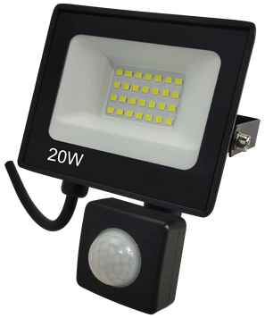 Світлодіодний прожектор LED 20W 6400K з датчиком руху SMD Серія Standart