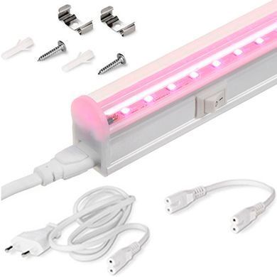 Фито светильник LED Т5 543 мм 9W IP20 для растений c выключателем и шнуром серия ECO