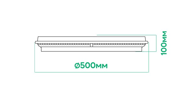 Smart світильник 72Вт 2700-6500К Ø500х100мм серія STANDART