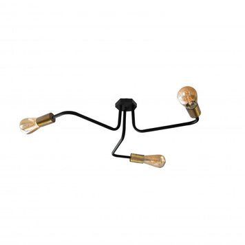 Люстра лофт Maze з бронзовими патронами NL 6060 3 BK+BN