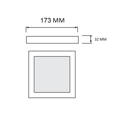 LED светильник встроенный 18W с переключателем цвета 3000K 4000K 6500K квадрат серия STANDART