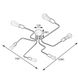 Люстра паук Maze c бронзовыми патронами NL 10084 6 BK+BN