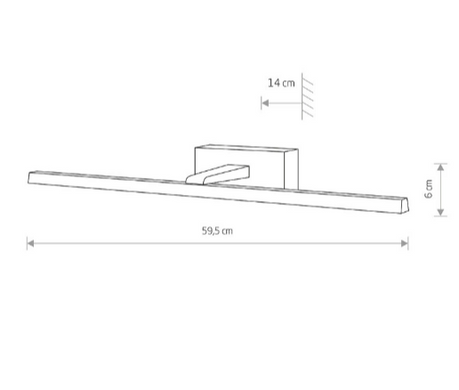Настінний LED світильник NOWODVORSKI 13W 3000K IP20 серія PROFESSIONAL